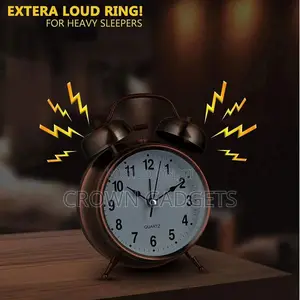 Metal Vintage Alarm Clock With Backlight