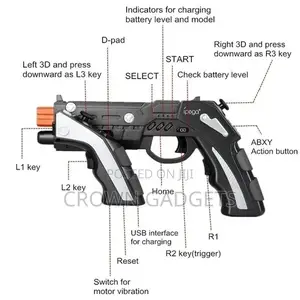 PG-9057 Gun Style Wireless Bluetooth Game Controller