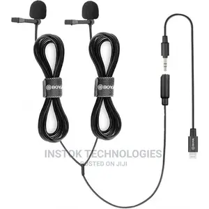 Boya By-M2d Digital Dual-Head Lavalier Microphones for Ios