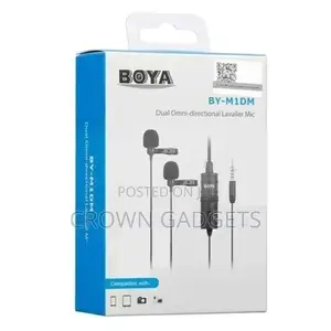 BOYA BY-M1DM Dual Omnidirectional Lavalier Microphone