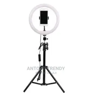 12" Ring Light With Tripod Stand 2 Phone Holder, Dimmable