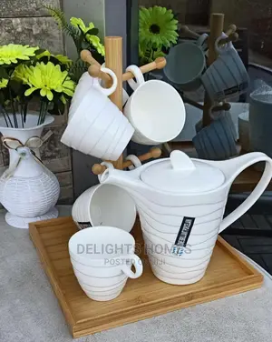 Tea Set With Bamboo Stand-Su