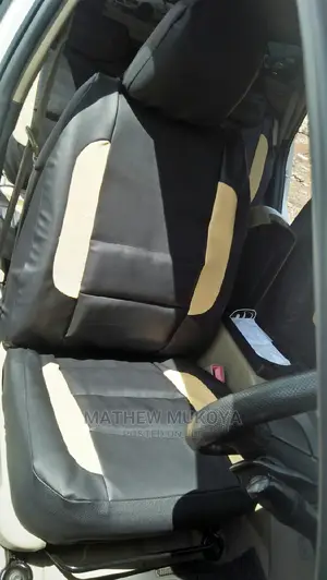 Cream on Black Car Seat Covers