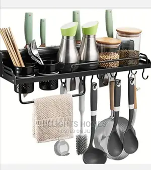 Aluminum Kitchen Floating Shelf Organizer