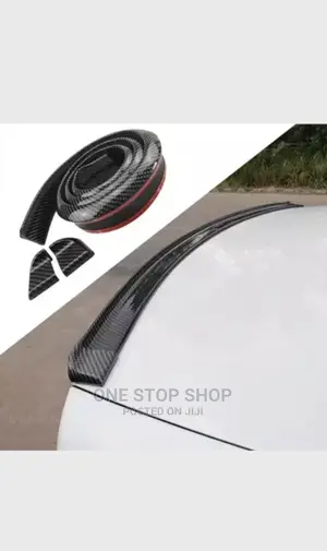 Universal Rear Carbon Fibre Roof Wing Spoiler With Led Light