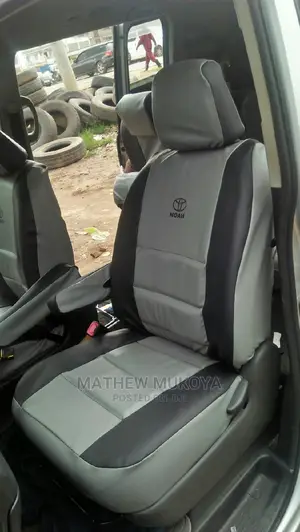 Silver and Black Car Seat Covers