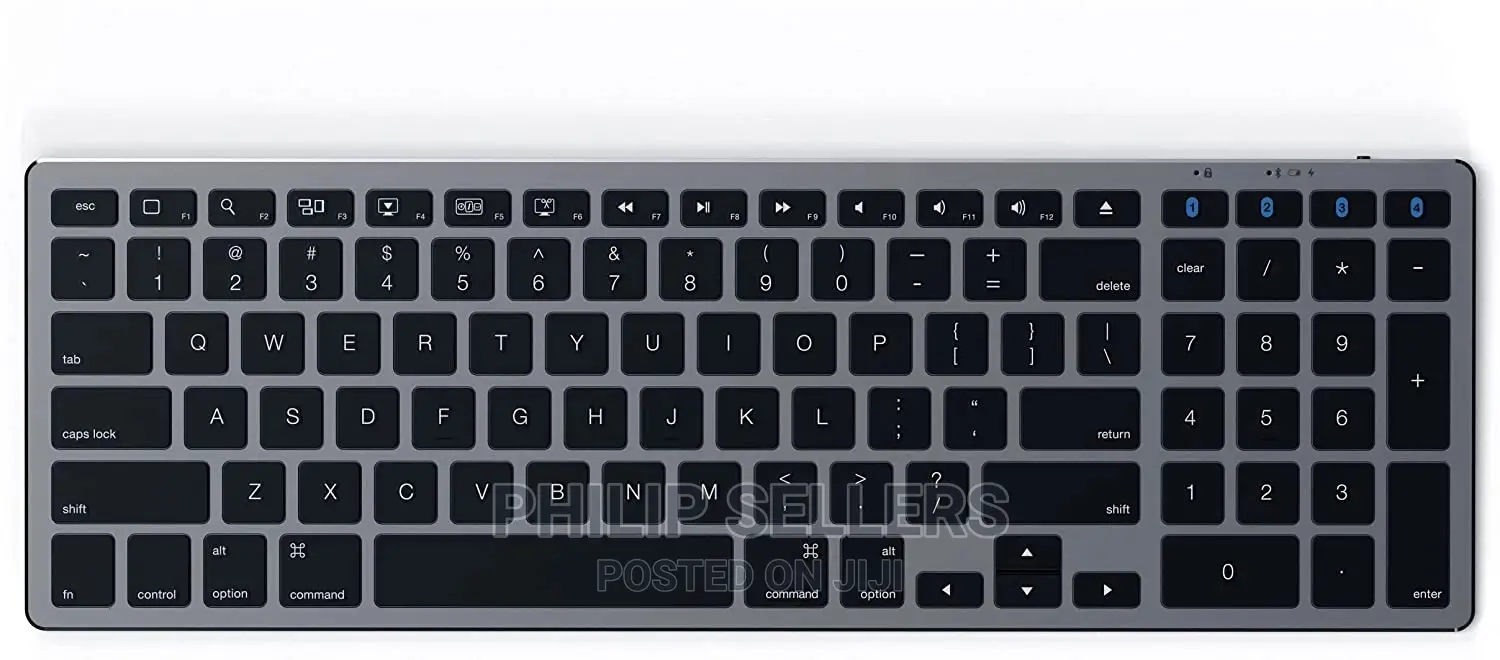 Aluminum Slim Wireless Keyboard With Numeric Keypad
