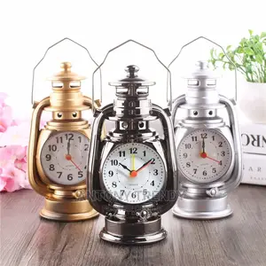 Mini Retro Oil Lamp Alarm Clock Desktop Table
