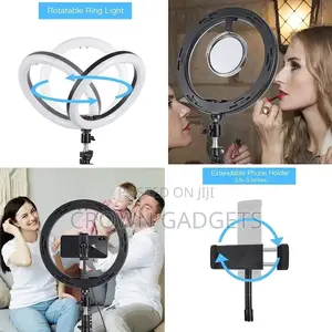 Stand Phone Holder 2700k-6500k 10 Inch Dimmable Camera Light