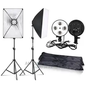 Softbox Lighting Kit With E27 Lamp Holder