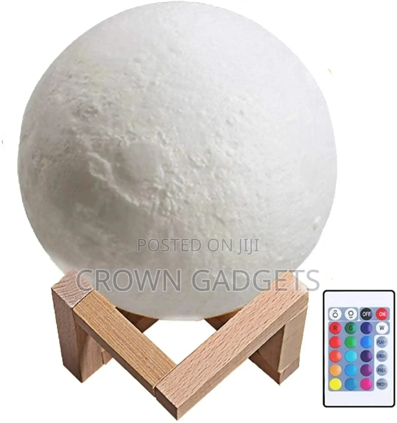 16 Colors 3D Printing Moon Lamp With Remote Control