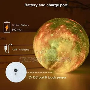 Moon Lamp Night Light, 16 Colors LED 5.9 Inch 3D Moon Light
