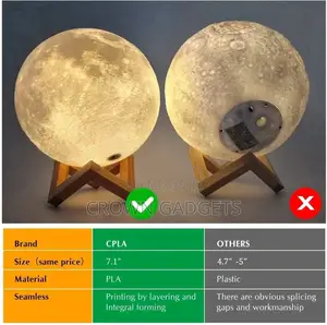 16 Colors 3D Print Moon Lamp