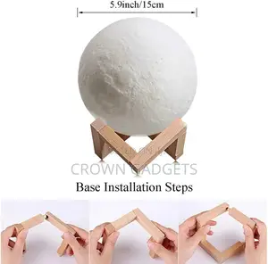 16 Colors 3D Moon Light, LED Night Light With Remote