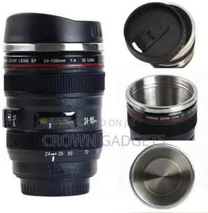 Black Camera Lens Model Coffee Mug Cup