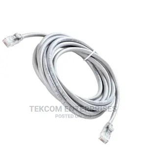 Cat6 UTP 24 AWG PVC Round Patch Cord - 5M - Grey Color