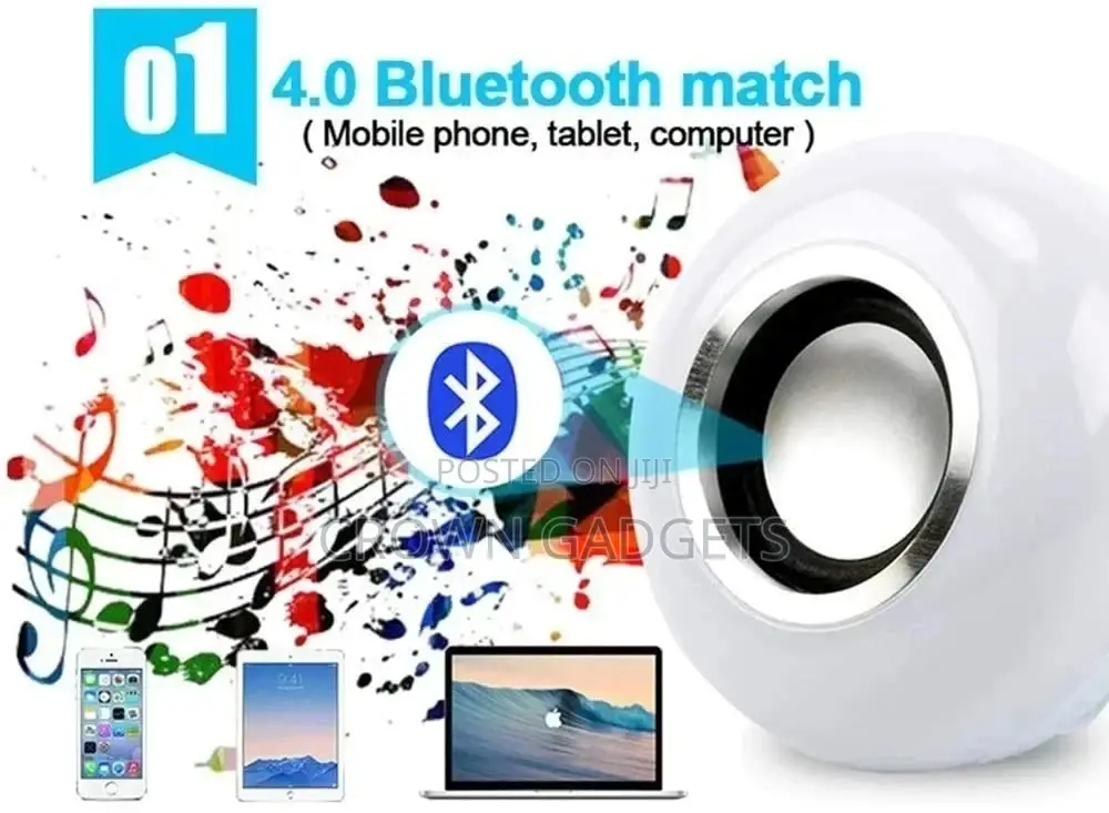LED Light Bulb With Speaker And Wireless Portable