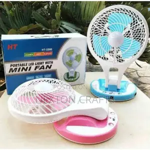 Portable Rechargeable Fan With Led Light