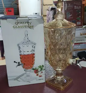 Glass Juice Dispenser (Gold)