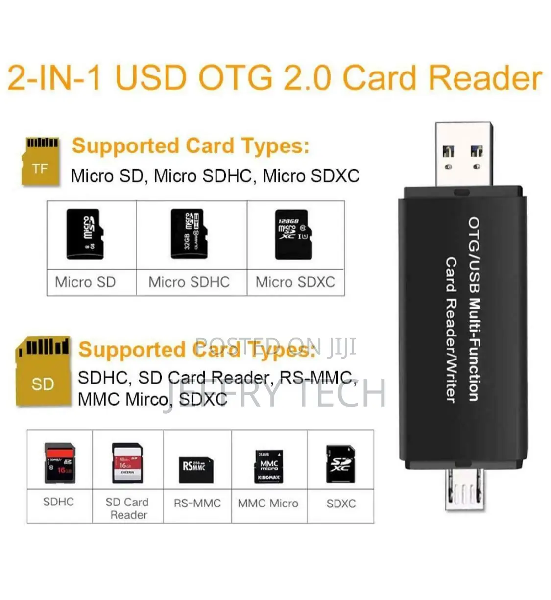 Card Reader for Sd Memory Card Reader High Speed USB OTG Ada