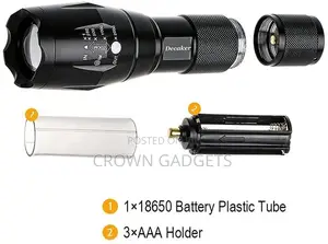 XML-T6 Rechargeable High Powered Zoomable LED Tactical Torch