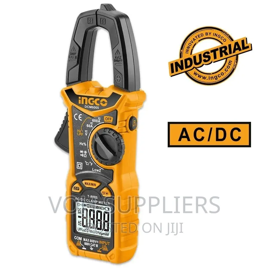 INGCO Auto Ranging Digital Clamp Meter TRMS 6000 Counts
