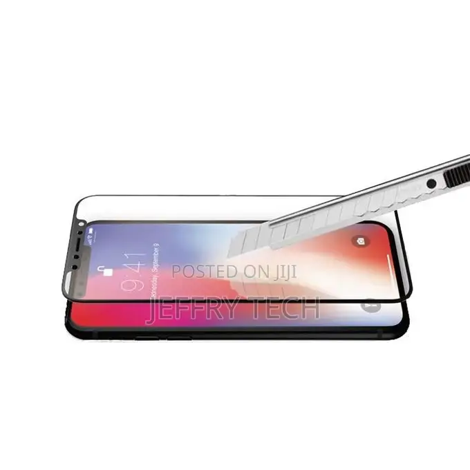 3D Full Glass Screen Protector - For iPhone X - Black