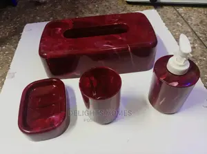 4pcs Marbleized Bathroom Set