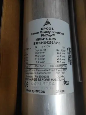 25kvar Epcos Power Factor Capacitor
