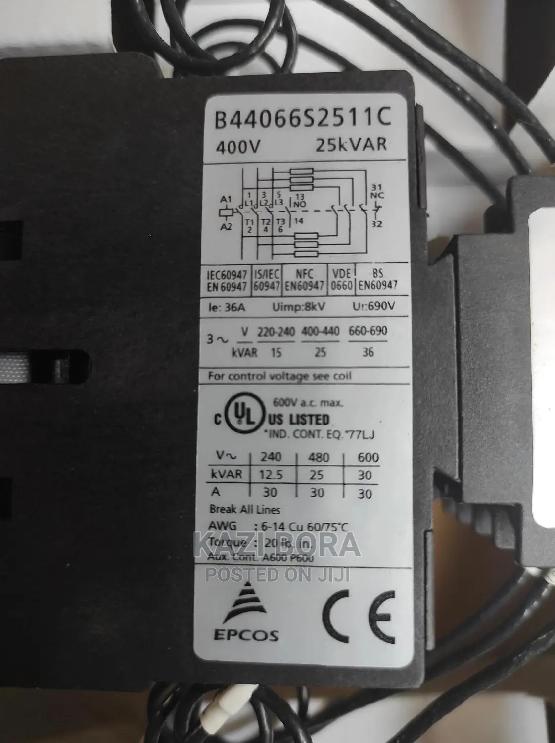 25kvar Power Factor Contactors