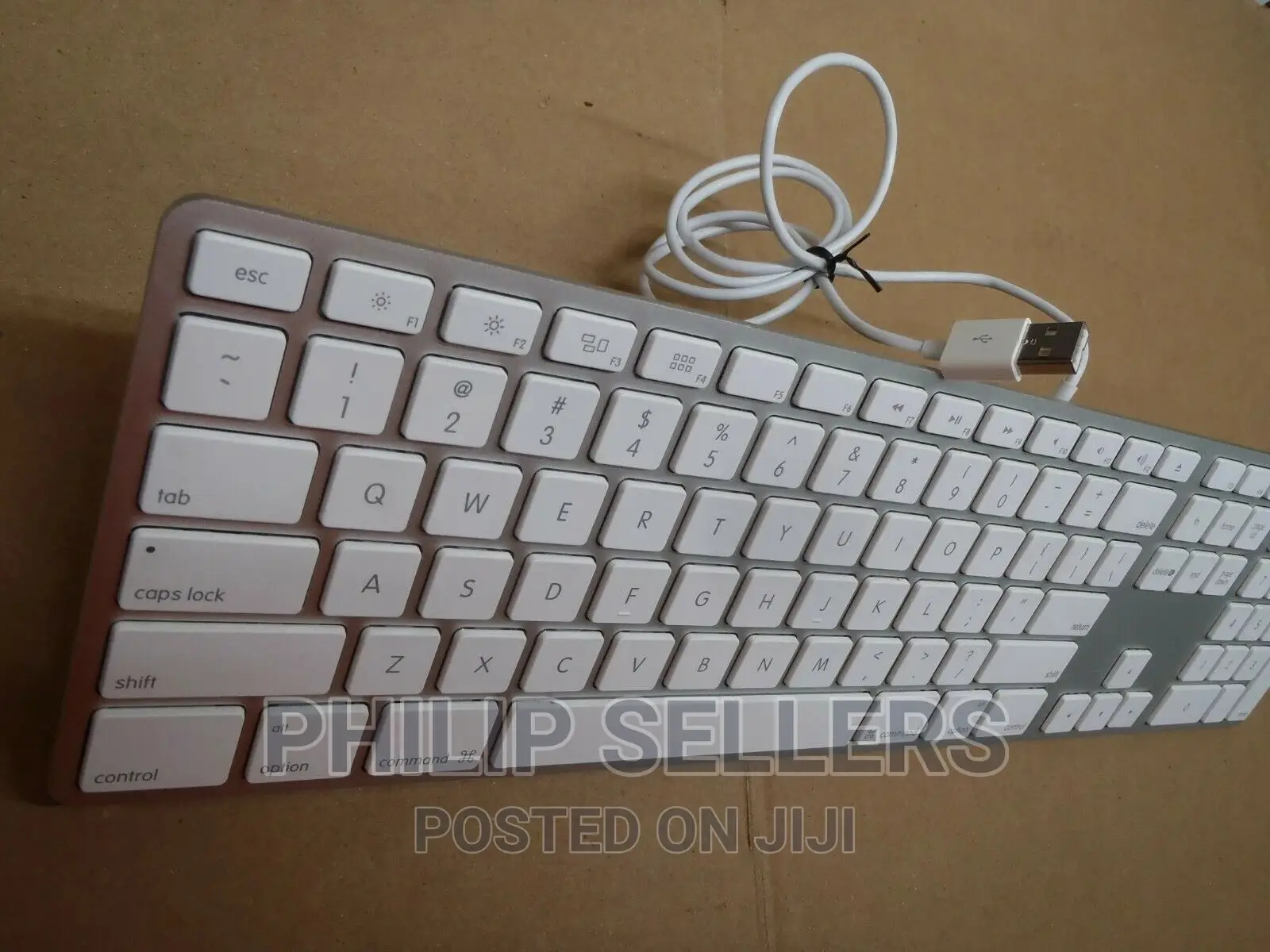 Apple A1243 Wired USB Slim Aluminum Full Size Computer Keybo