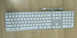Apple A1243 Wired Slim Aluminum Keyboard W/ USB Ports Tested