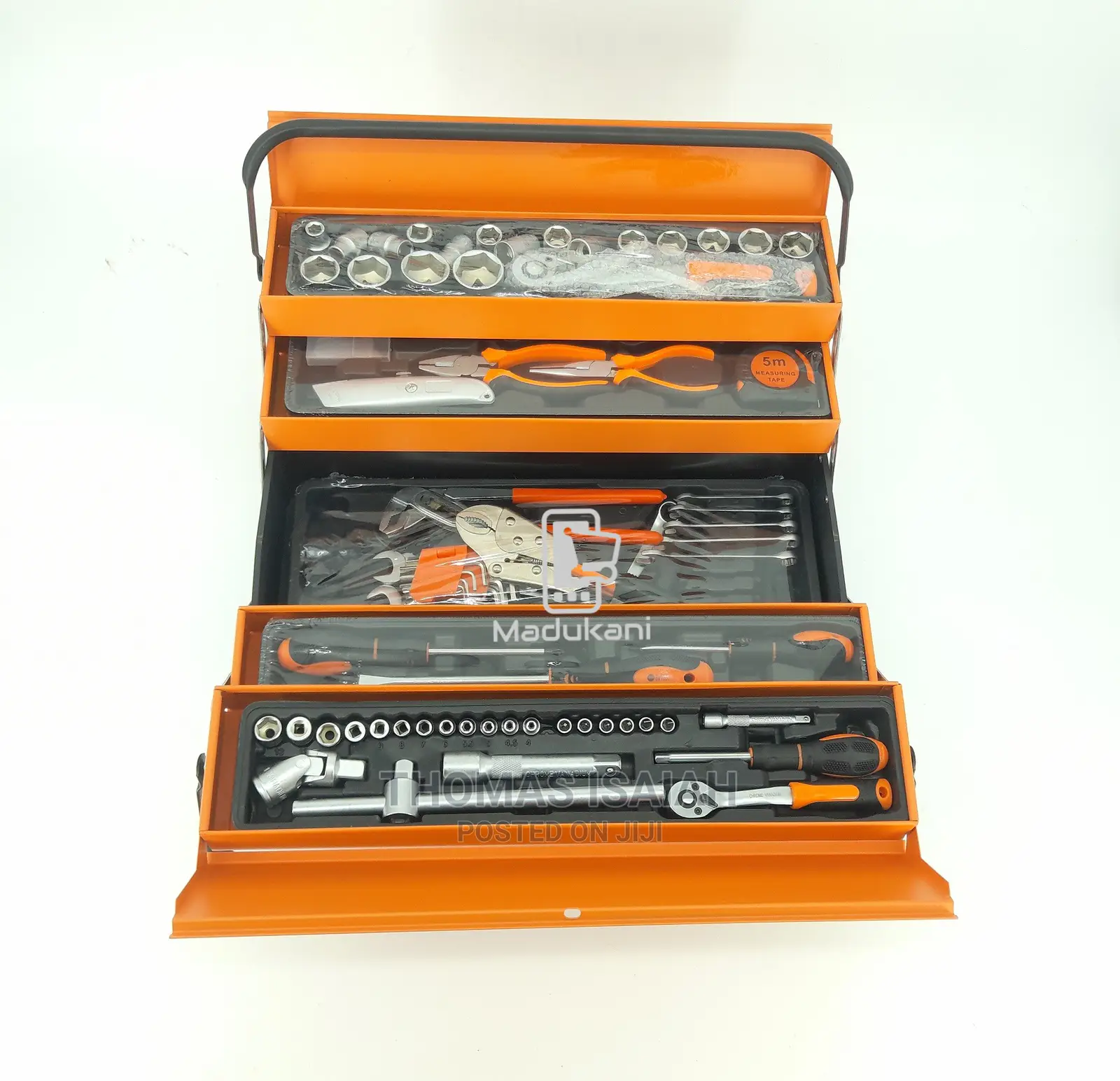 85pcs Complete Tool Set With Cantilever Metal Toolbox