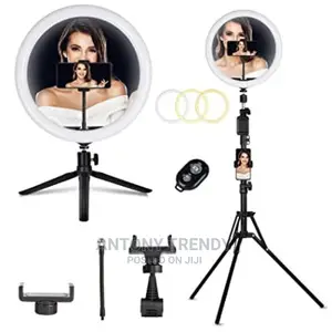 3 Color Modes Dimmable Lighting Ring Light 12 Inch