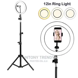 12 Inch Led Ring Light With Tripod Stand And Phone Holder