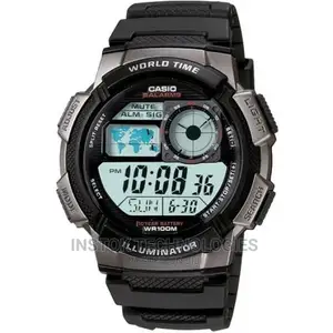 Casio Ae-1000w-1bv Digital Resin Band Sports Watch