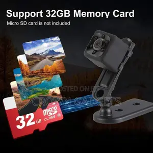 Night Vision 1080P Mini DV Voice Video Recorder Black