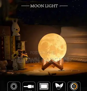 Moon Lamp Kids Night Light Rechargable
