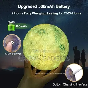 Magical 3D Printed Moon Lamp Night Light 16color Change