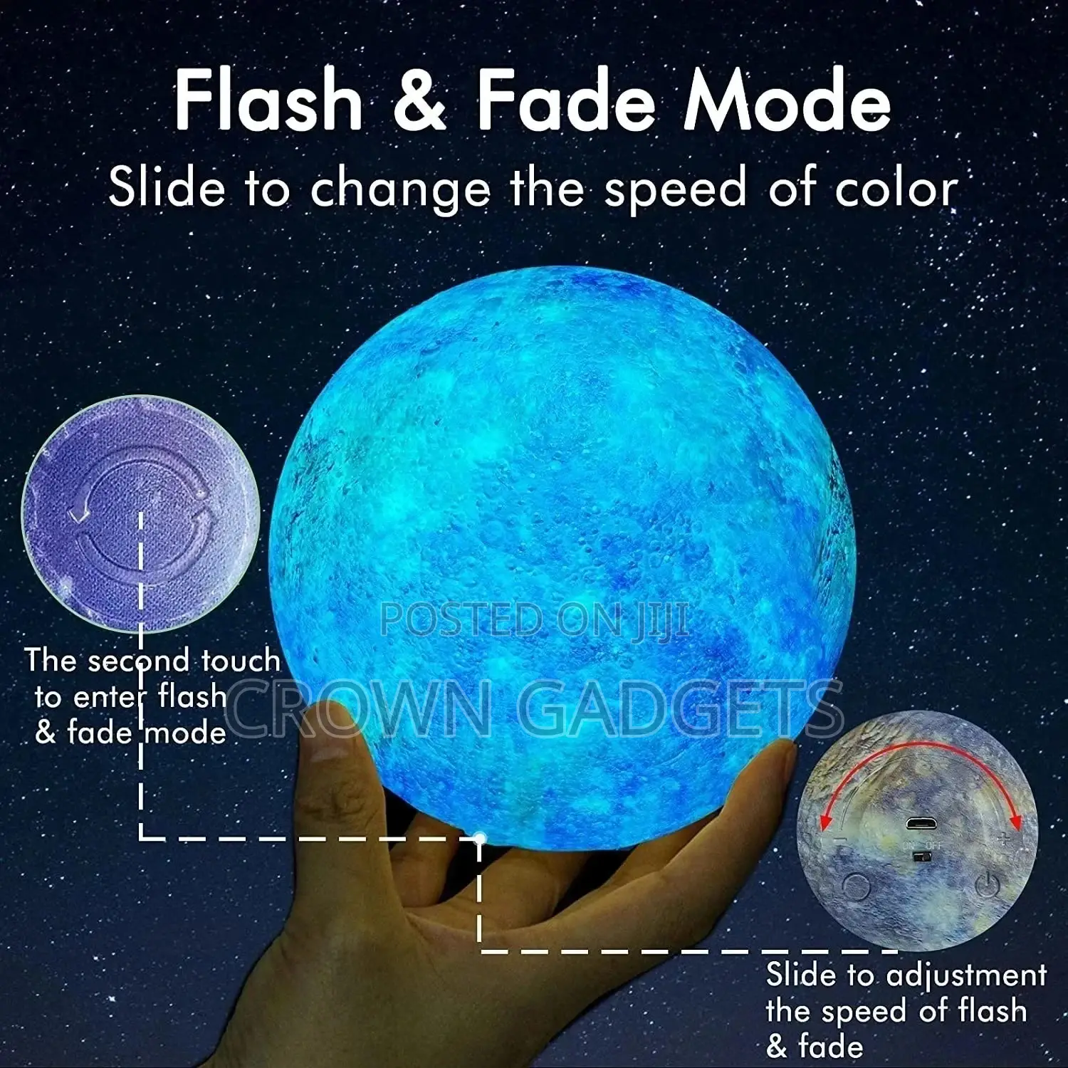 Levitating Bedroom Moon Lamp