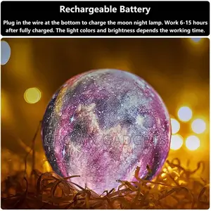 Beautiful 3D Moon Lamp Light