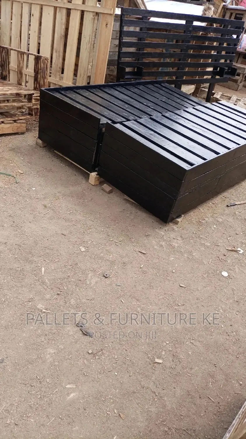 5 by 6 Black Bed