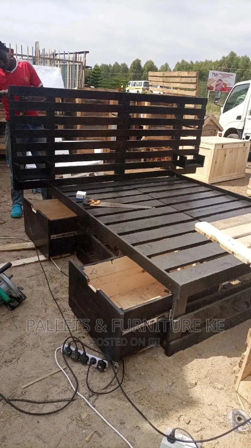5 by 6 Black Bed