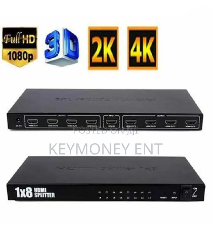Generic 1x8,1 in 8 Out Full HD 3D HDMI Splitter