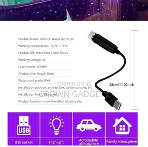 Usb Star Lights for Car Beauty