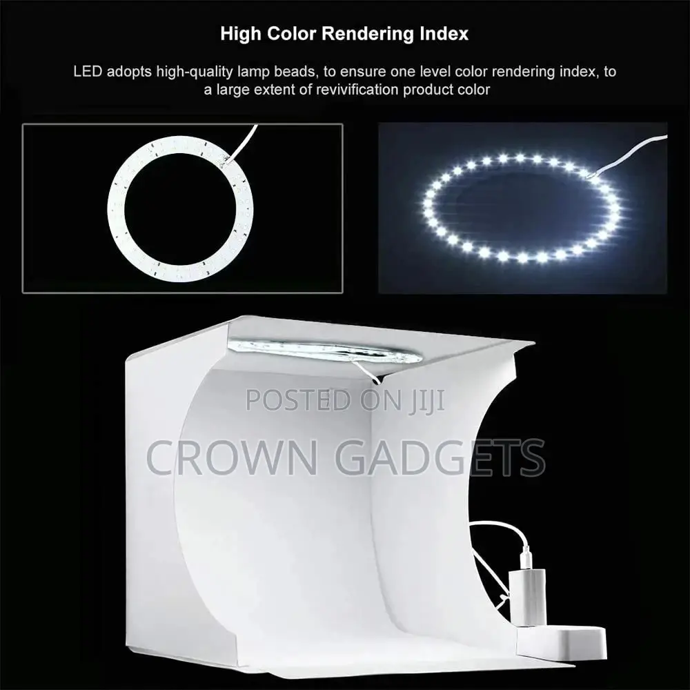 LED Light Soft Box Photo Background Kit 23 Cm