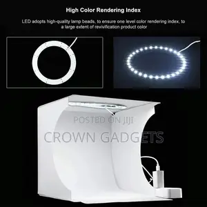 LED Light Soft Box Photo Background Kit 23 Cm