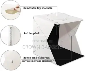 LED Light Soft Box Camera Photo Background Box Tent Kit 23cm