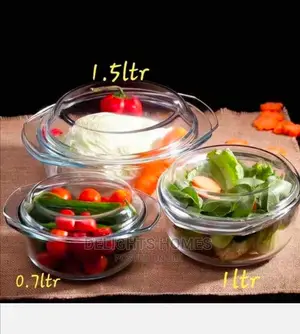 Set of 3 Glass Casserole