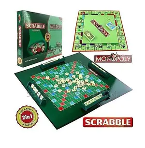 2 in 1 Scrabble and Monopoly Board Game